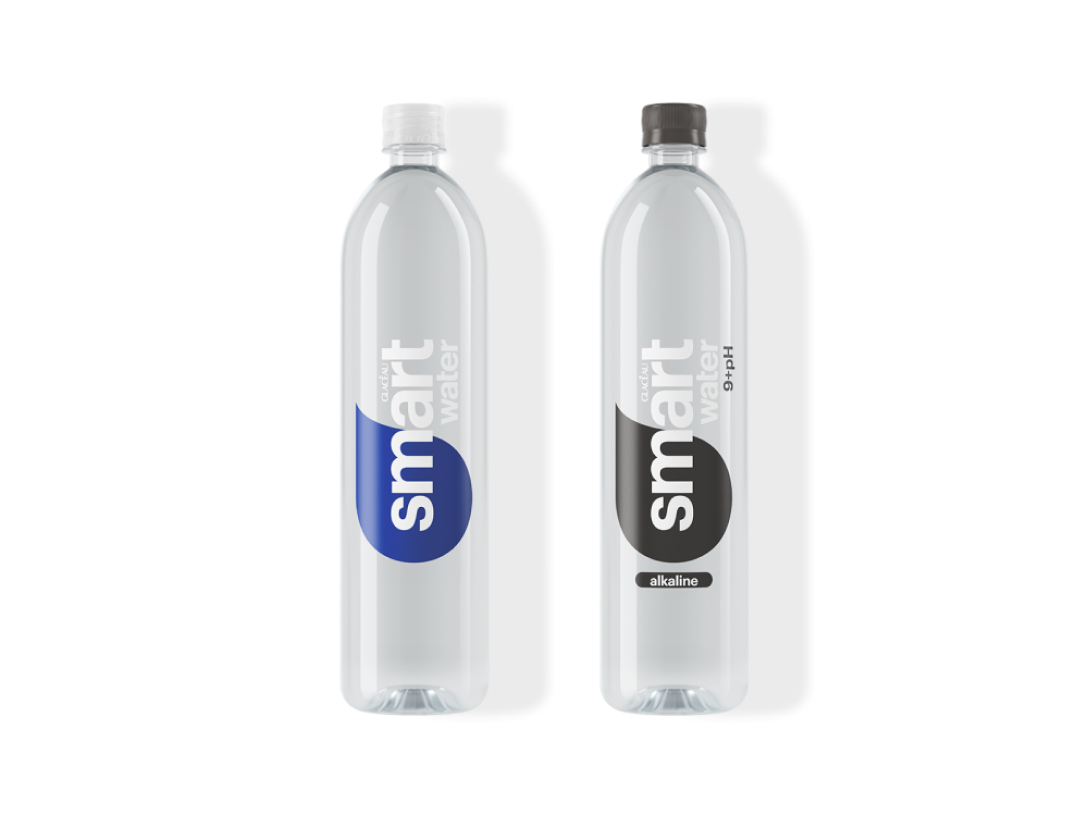 two bottles of smartwater original