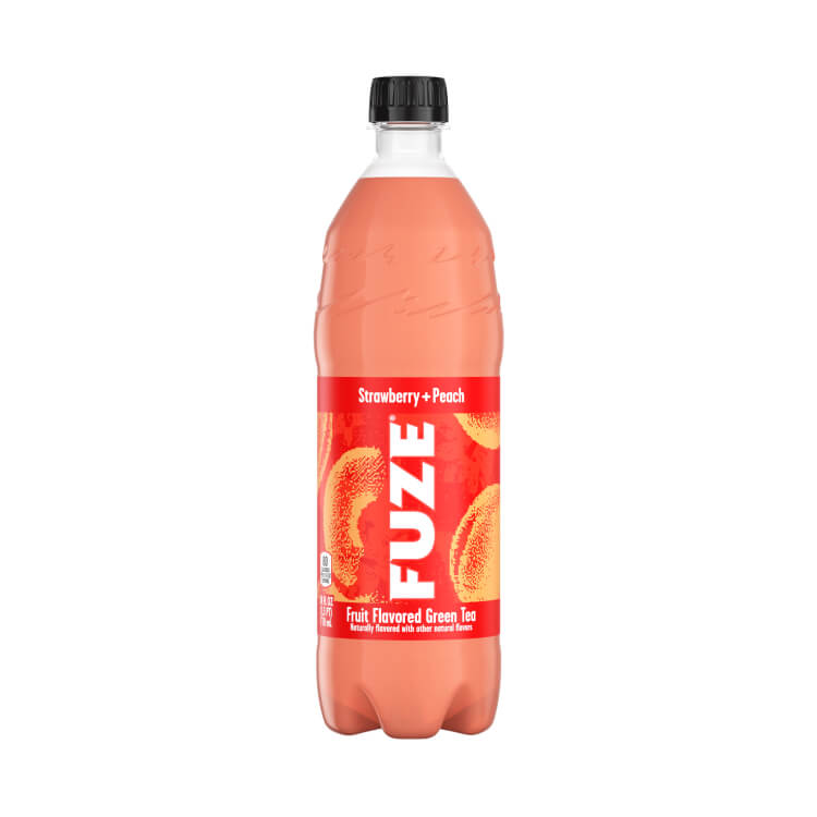 Fuze Strawberry + Peach Bottle, 24 fl oz