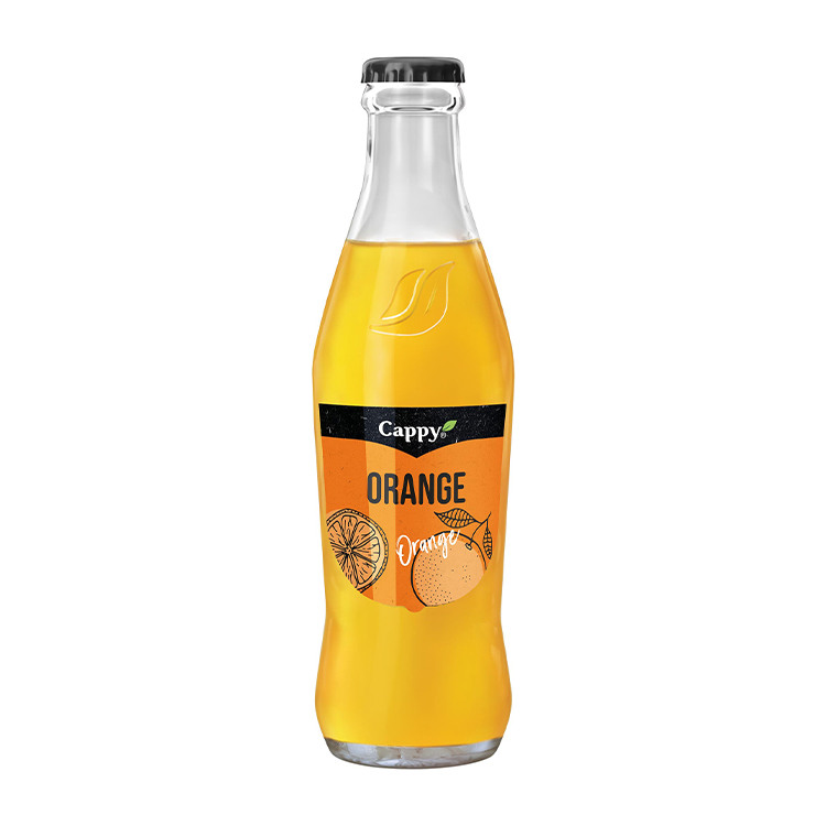 Eine Flasche Cappy Orange
