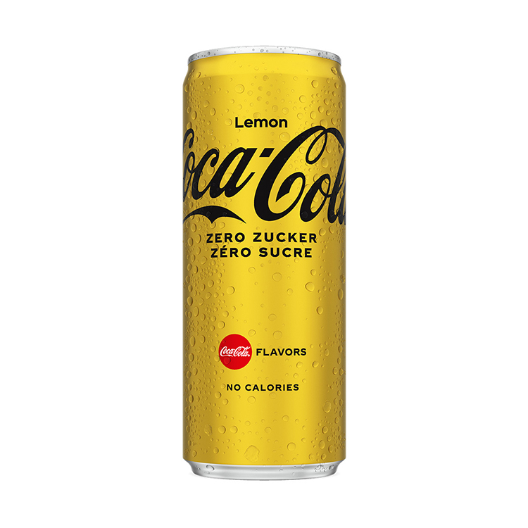 Eine Dose Coca-Cola Lemon