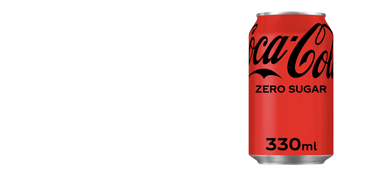 Coca-Cola Zero Sugar can on a white background