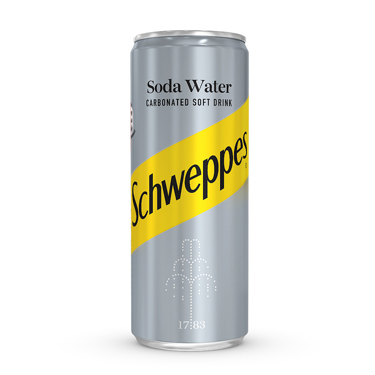Bottle of Schweppes Soda Water