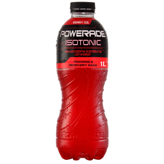 Powerade Isotonic Berry Ice Sports Drink Flat Cap 1L bottle