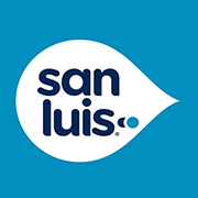 Círculo blanco con logo de San Luis
