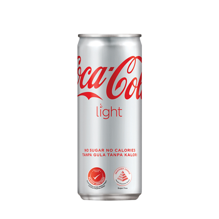 Coca-Cola Light can on white background
