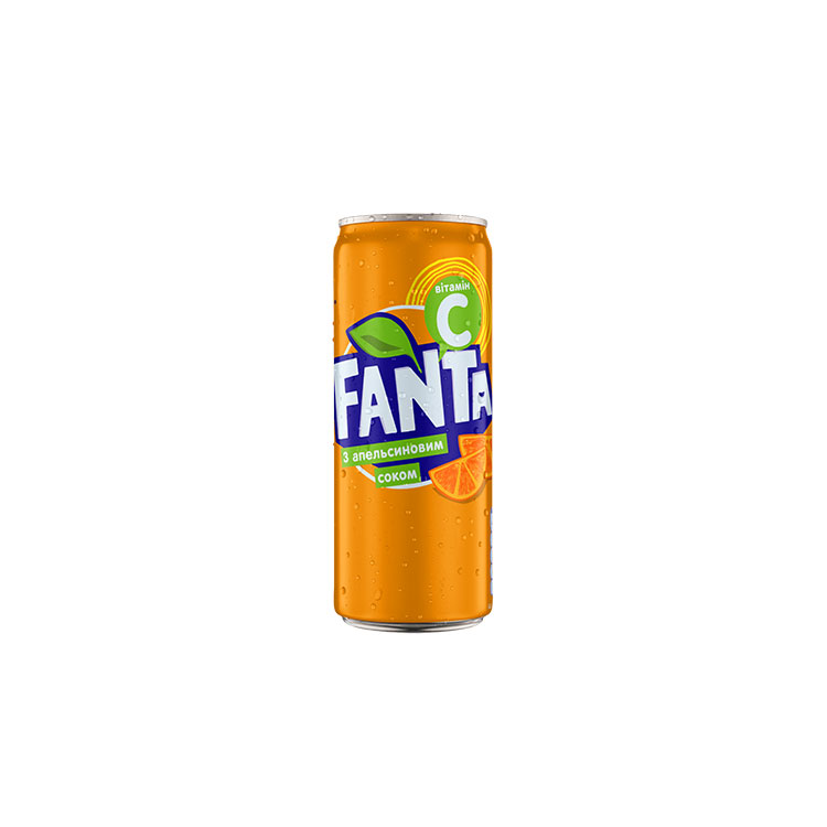 Банка напою Fanta з апельсиновим смаком