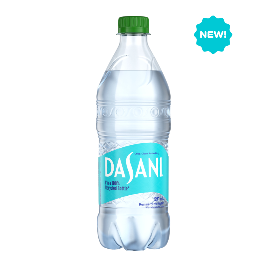 Dasani Purified Water bottle with new look