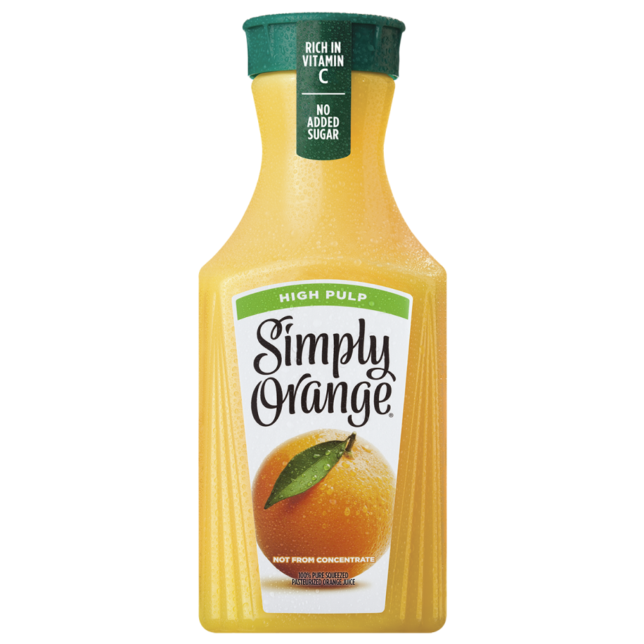 Simply Orange High Pulp Juice Bottle, 52 fl oz