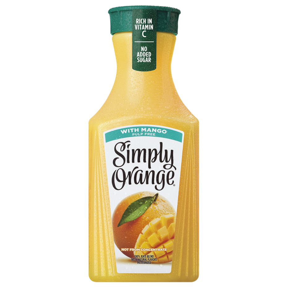 Simply Orange w/ Mango Juice Bottle, 11.5 fl oz