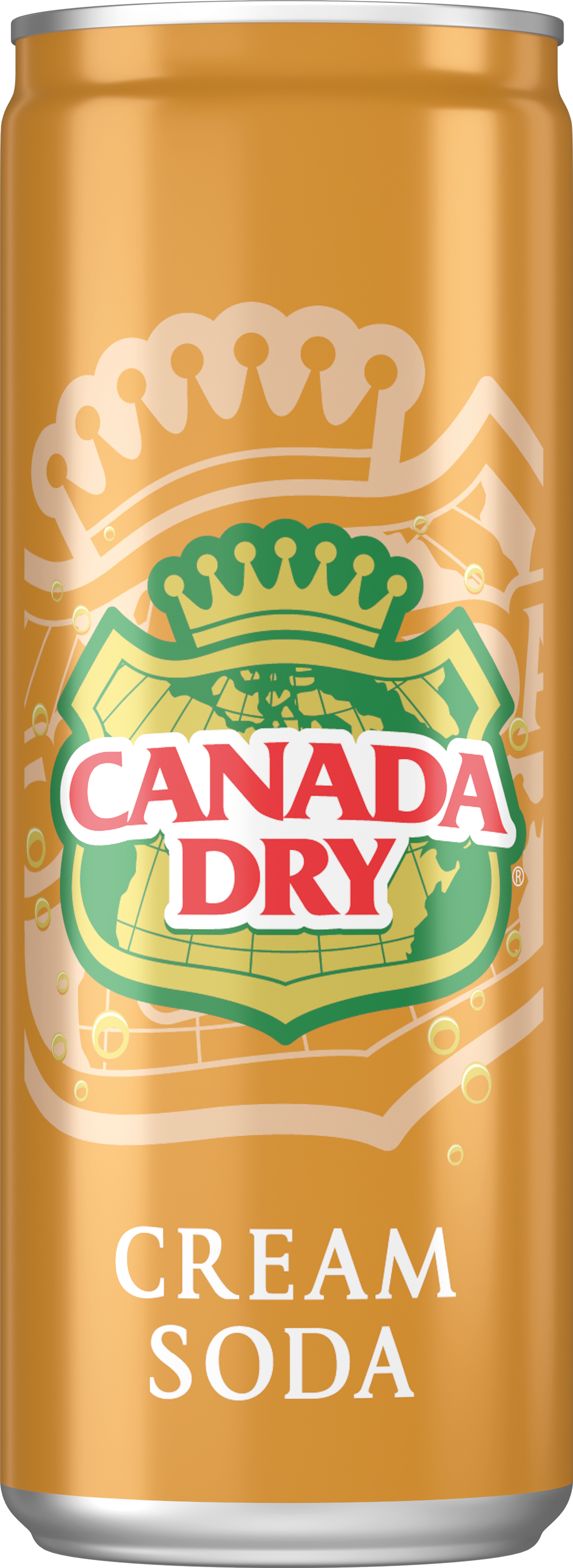 Canada Dry Cream Soda can on white background