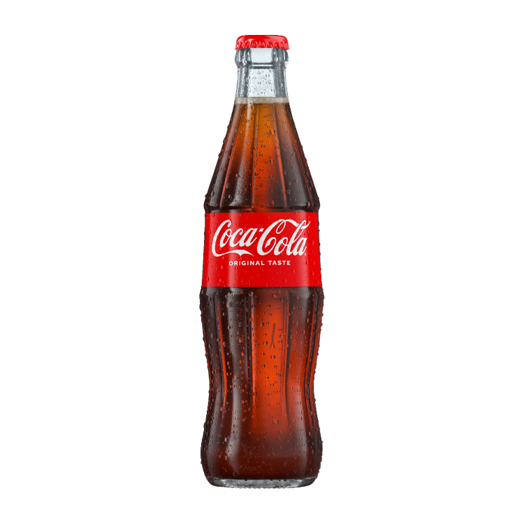 Eine Flasche klassische Coca-Cola