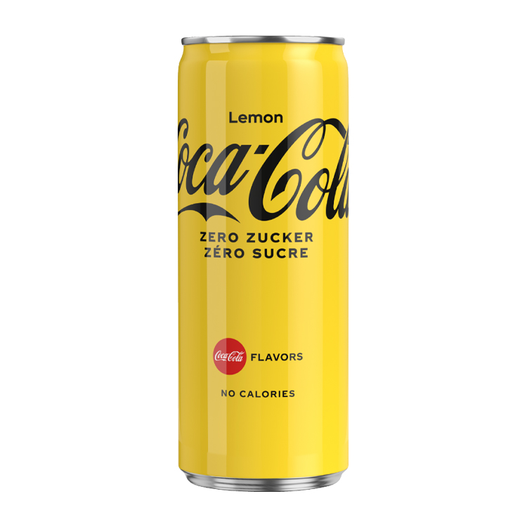 Eine Dose Coca-Cola zero Lemon
