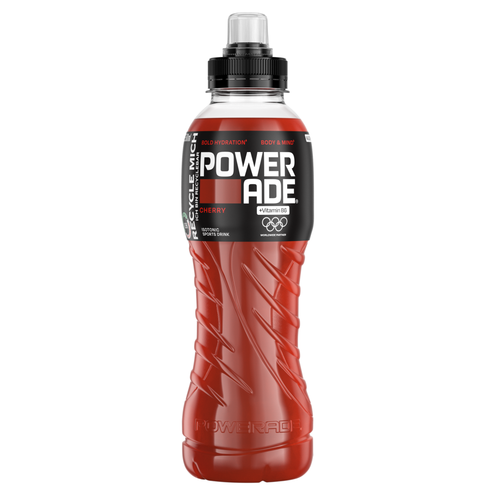 Eine Flasche Powerade Cherry