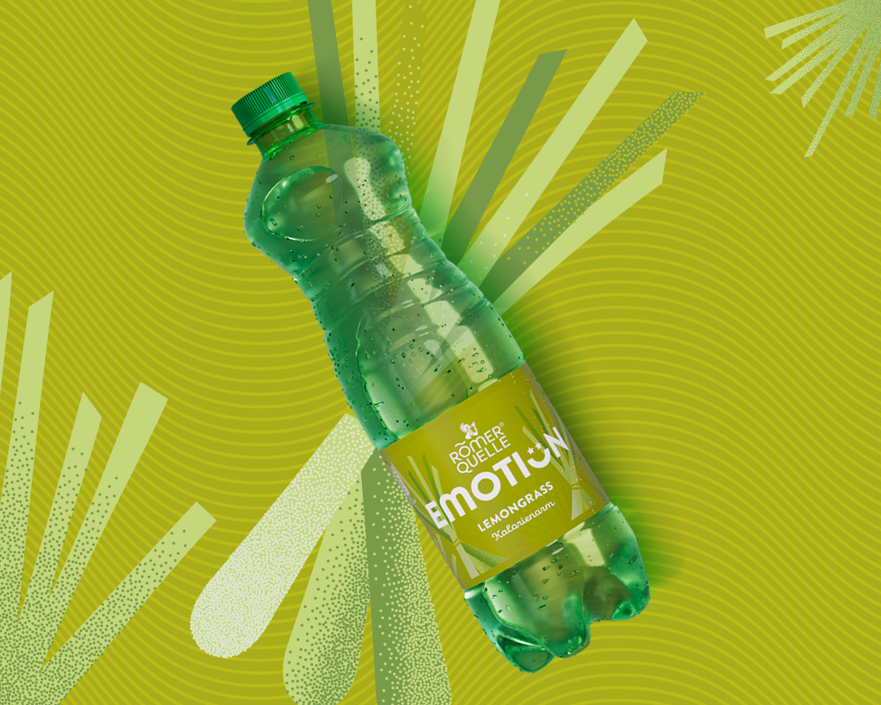 Eine Flasche Römerquelle Emotion Lemongrass