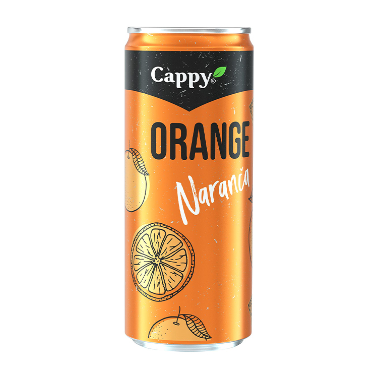 Eine Dose Cappy Orange