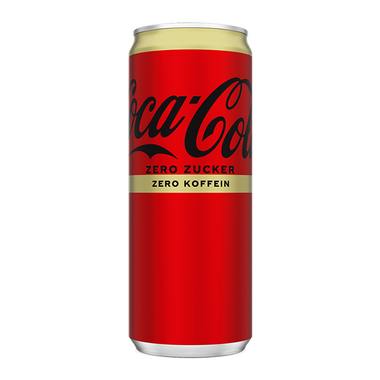 Eine Dose Coca-Cola Coca-Cola Zero Zucker Zero Koffein