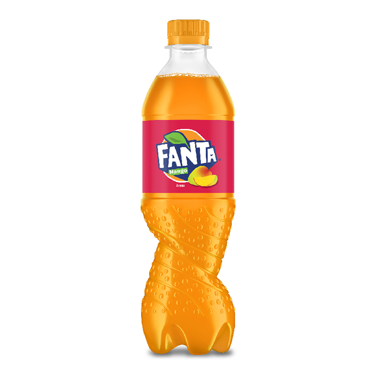 Eine Flasche Fanta Mango
