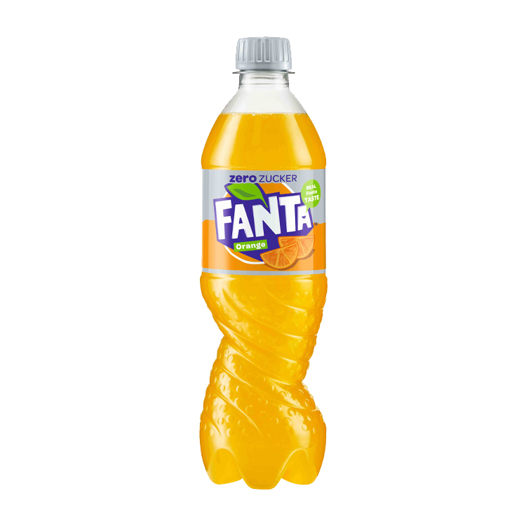 Eine Flasche Fanta Orange Zero
