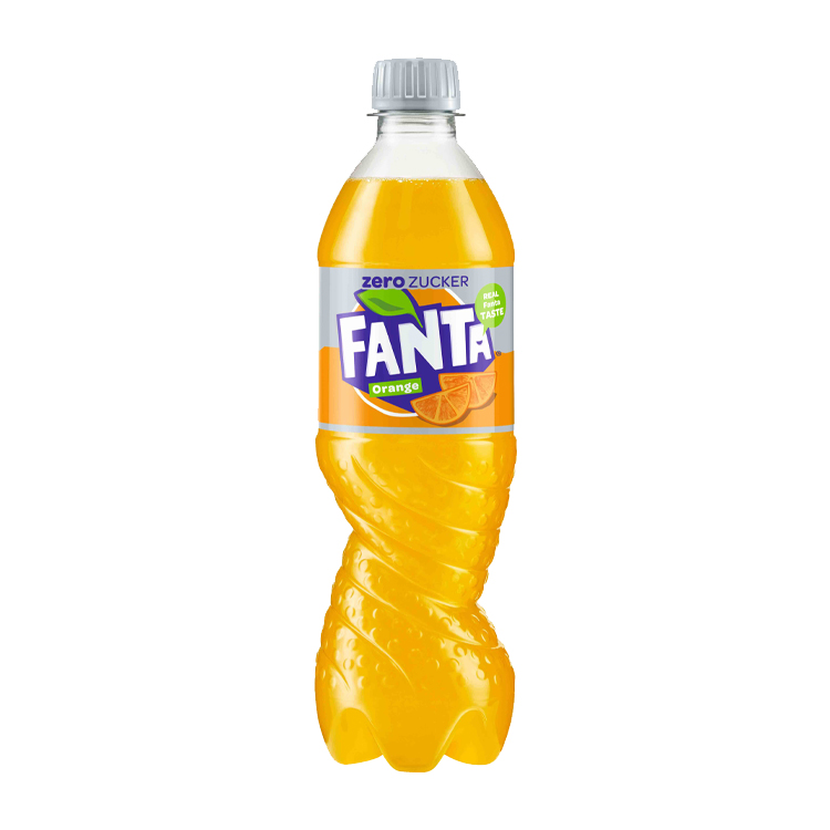 Eine Flasche Fanta Orange Zero