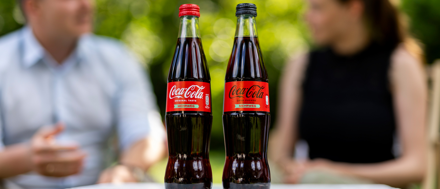 Coca-Cola und Coca-Cola Zero in den Mehrweg Flaschen