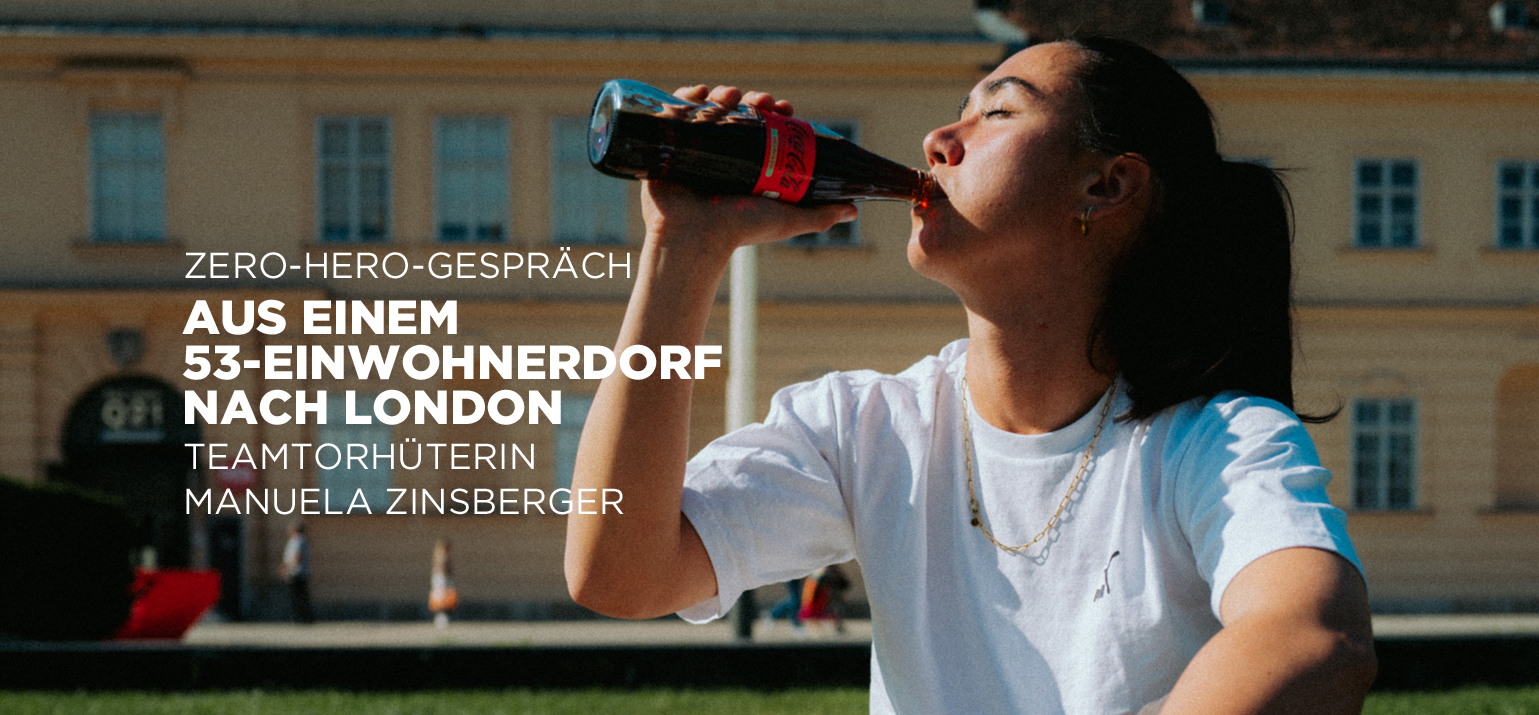 Manuela Zinsberger trinkt Coca-Cola zero 
