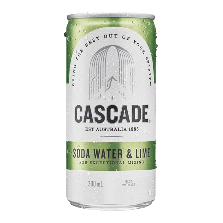 Cascade Soda Water and Lime can
