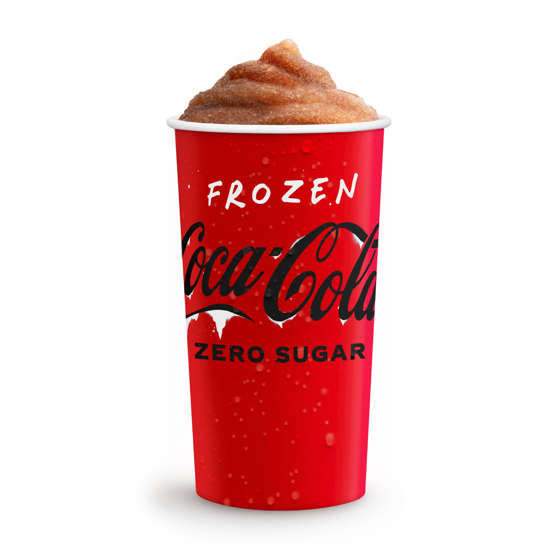 Frozen Coke Zero Sugar cup