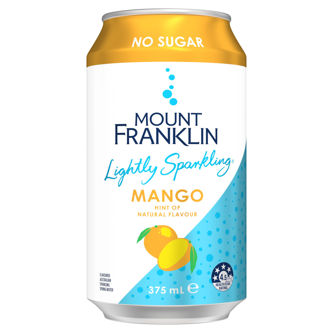 Mount Franklin Lightly Sparkling Mango in a Can