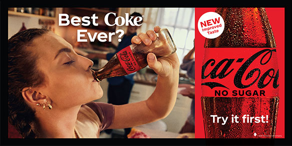 Coca-Cola No Sugar new recipe
