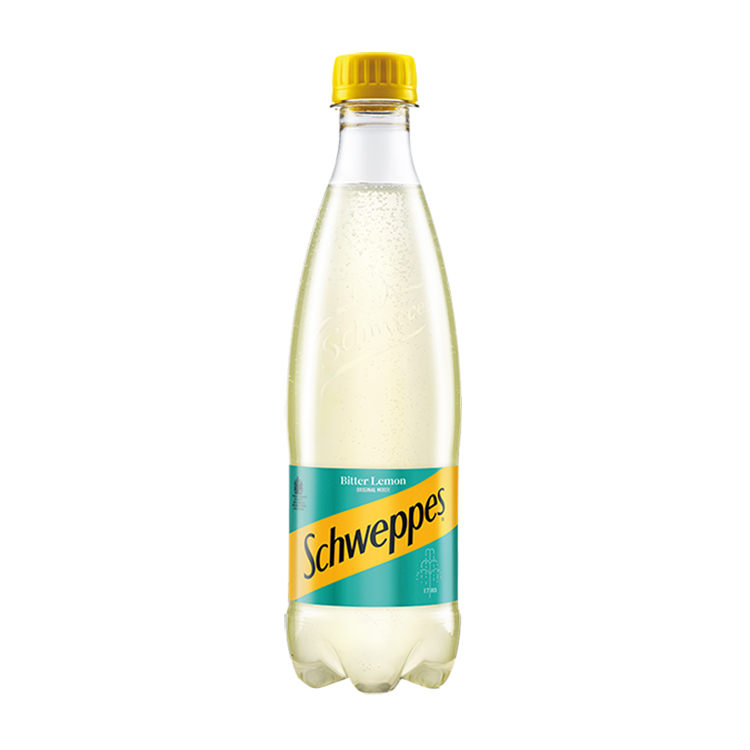 Schweppes Bitter Lemon flašica sa belom pozadinom
