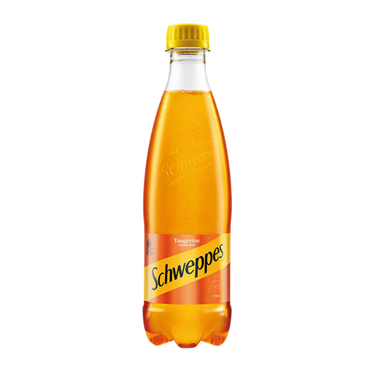 Schweppes Tangerine flašica sa belom pozadinom