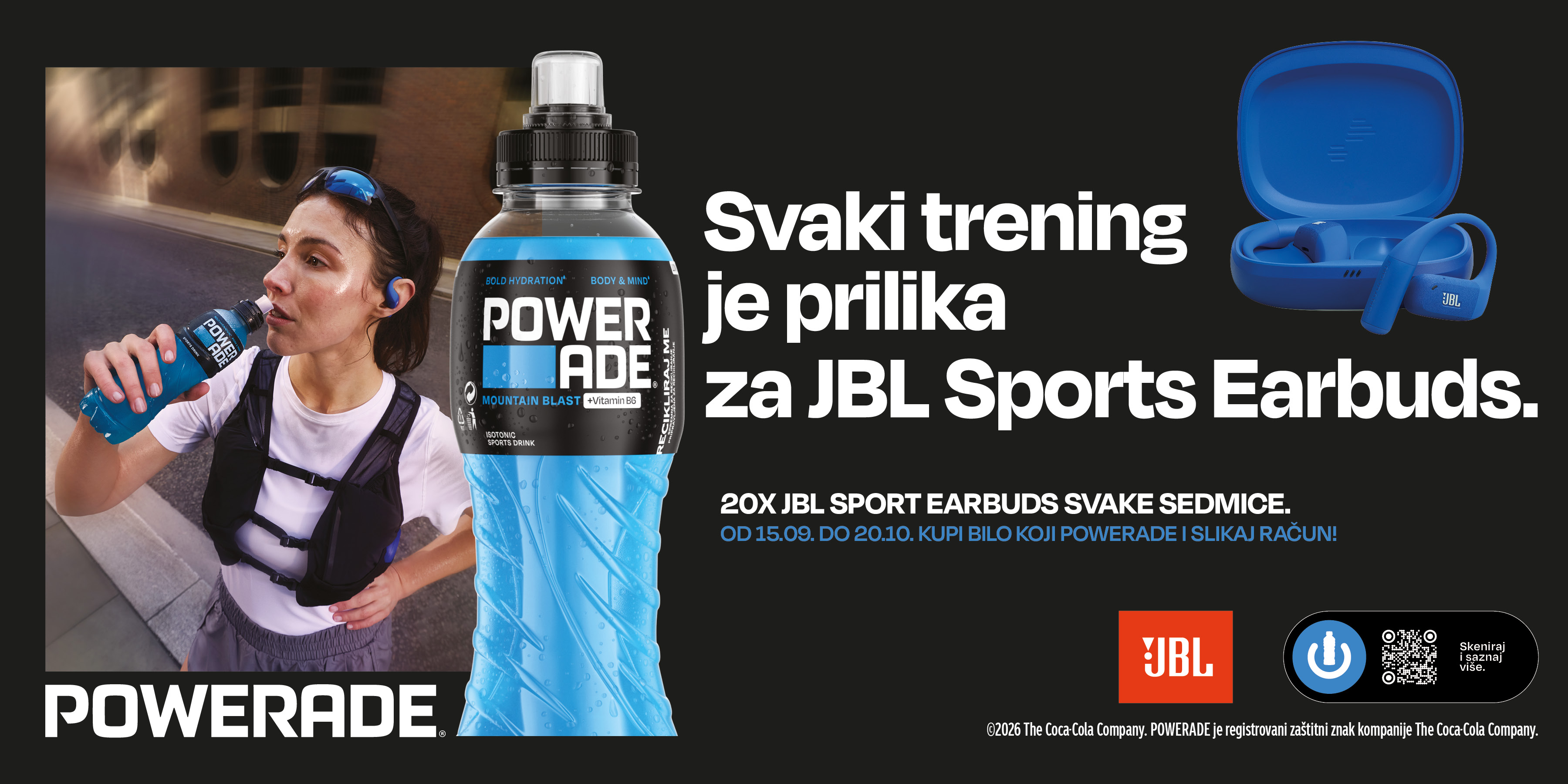 Promotivni banner Powerade JBL
