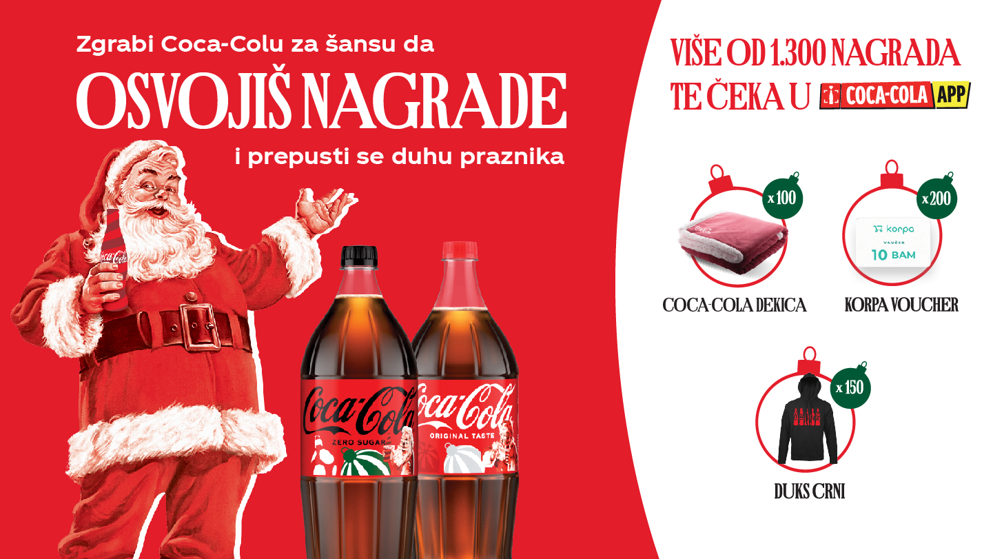 Print Santa Clause drinking a bottle of Coca-Cola