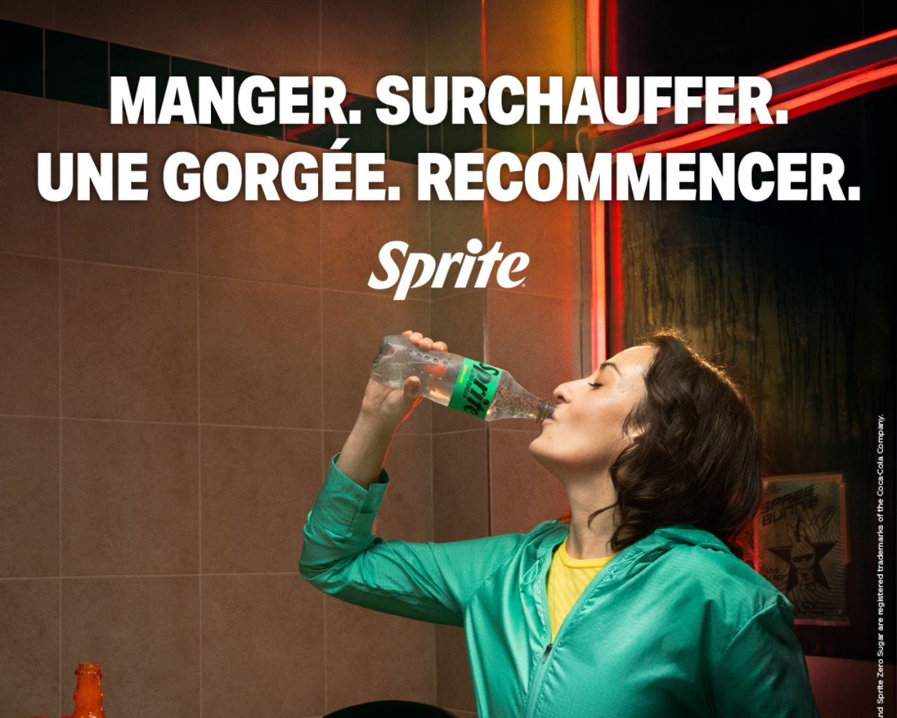 Manger, surchauffer, une gorgee, recommencer.