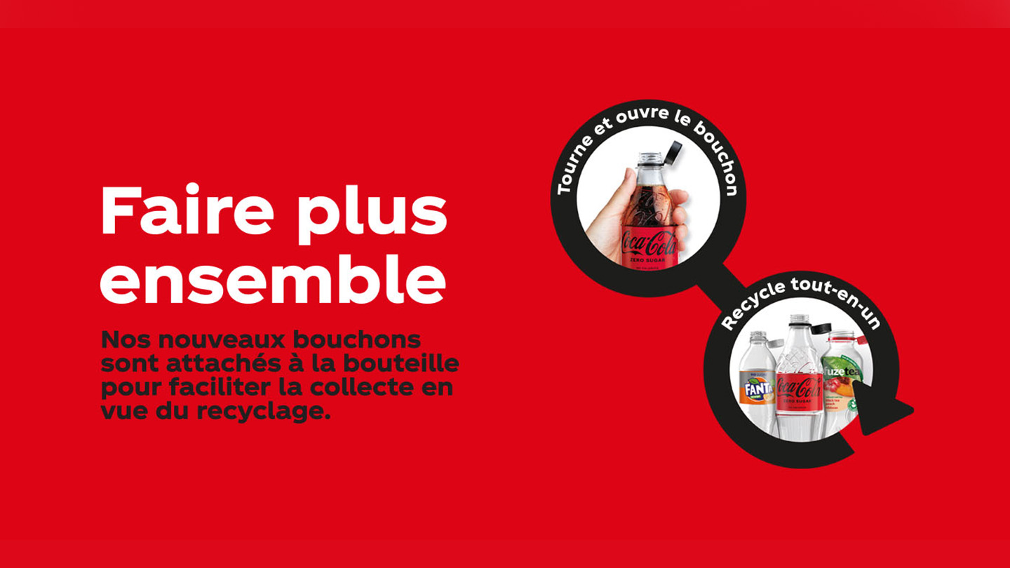 Nouveaux bouchons recyclables Coca-Cola