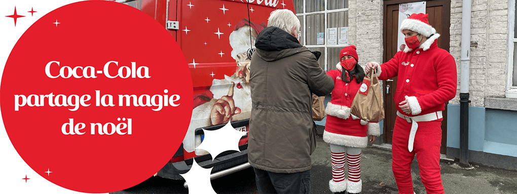 Coca-Cola fait don de colis de Noel a des associations caritatives