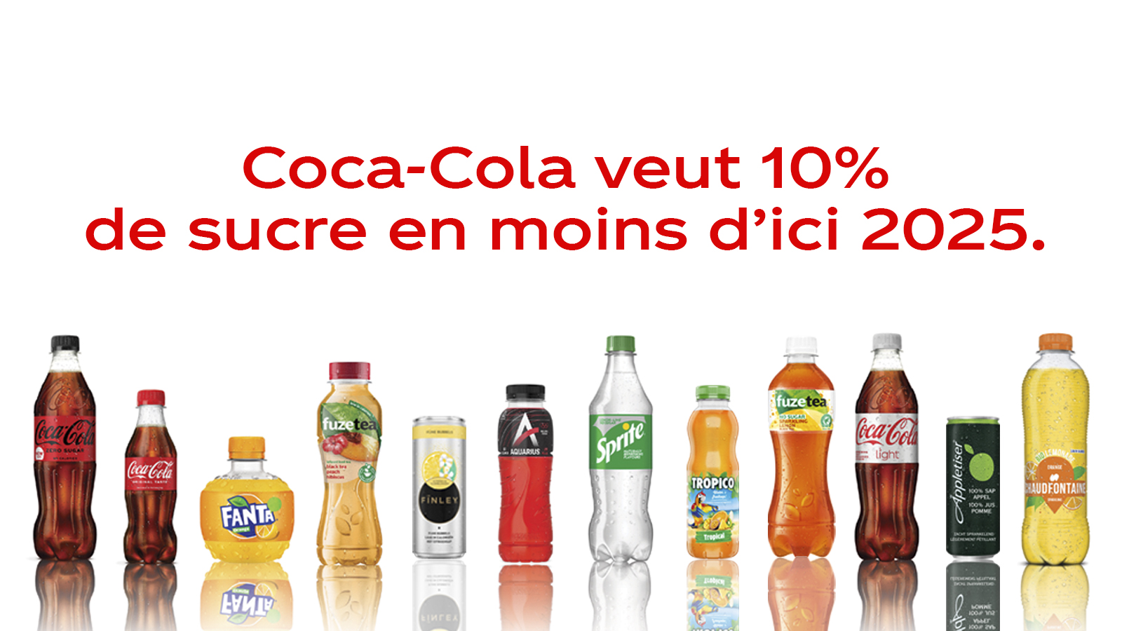 Coca Cola veut dix pourcent de sucre en moins d ici