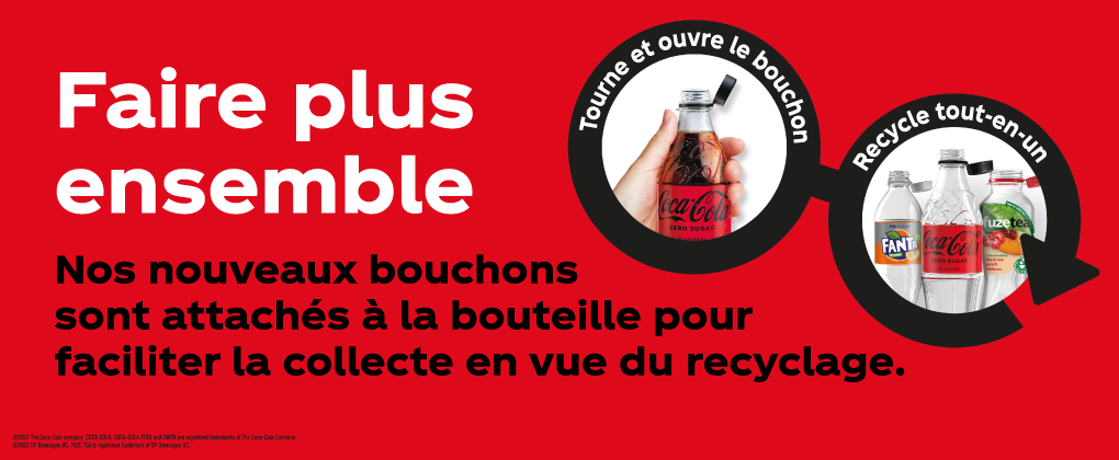 Coca-Cola lance des bouchons attachés aux bouteilles en plastique