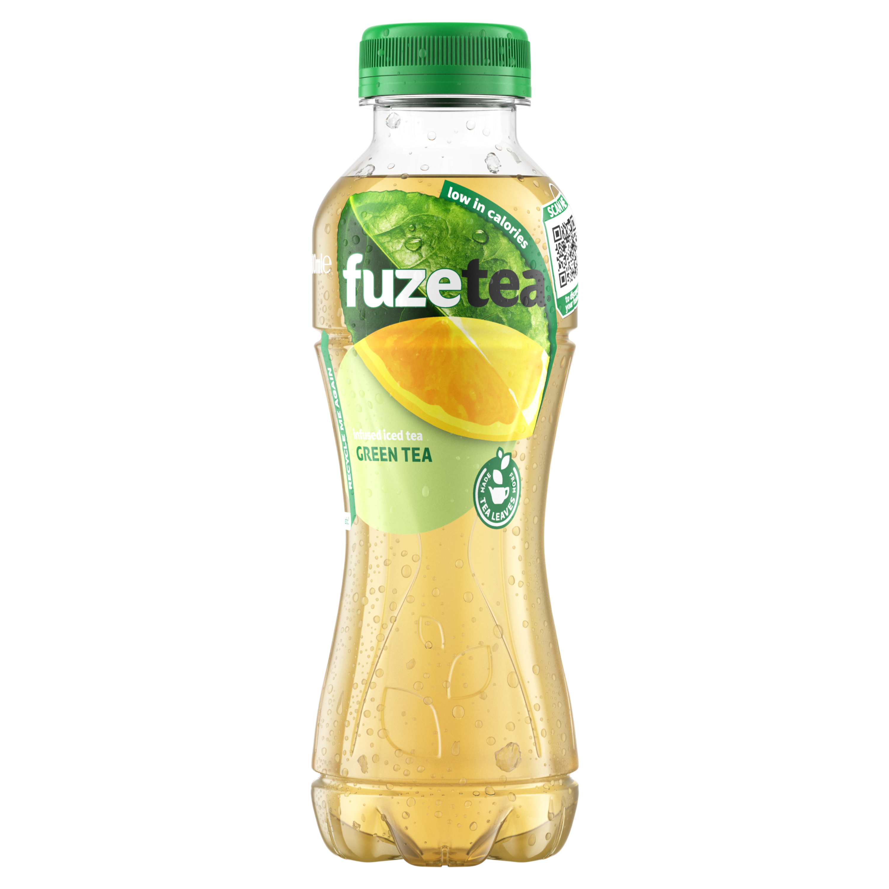 Een fles Fuze Tea green tea