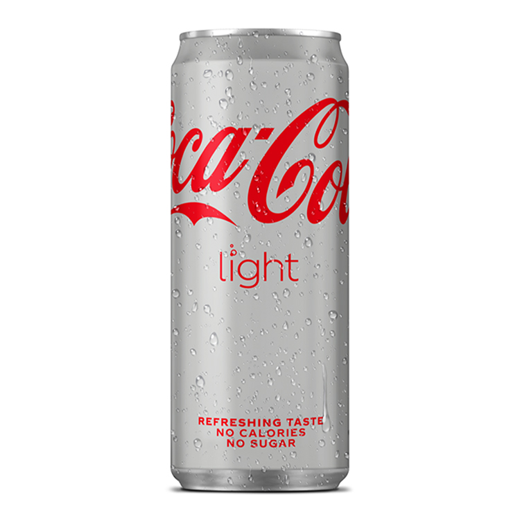 Een blikje Coca-Cola light drank