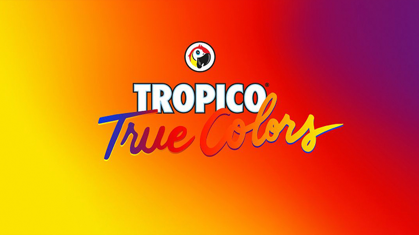 Tropico logo met ware kleuren
