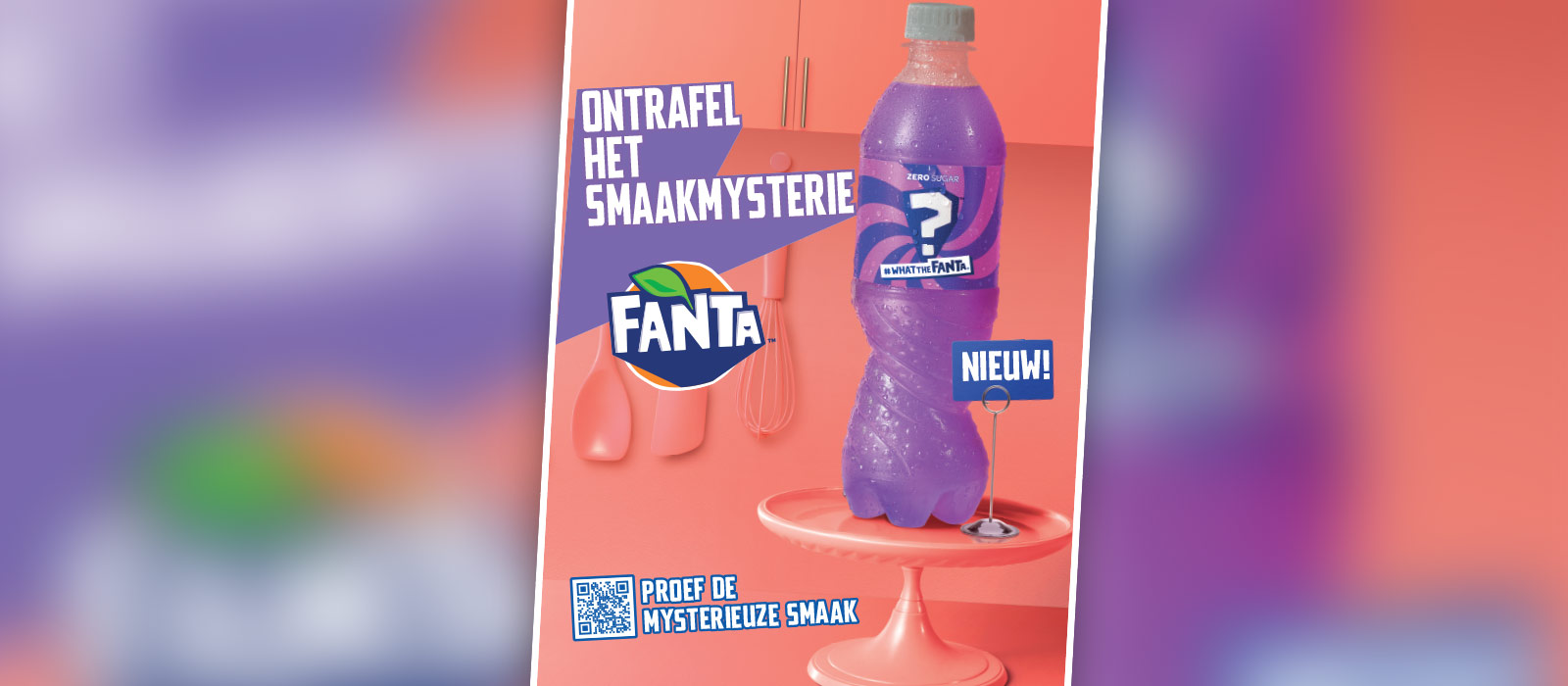 Ontrafel het smaakmysterie - What The Fanta paarse fles