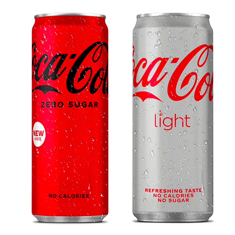 Coca-Cola Zero Sugar and Coca-Cola Light