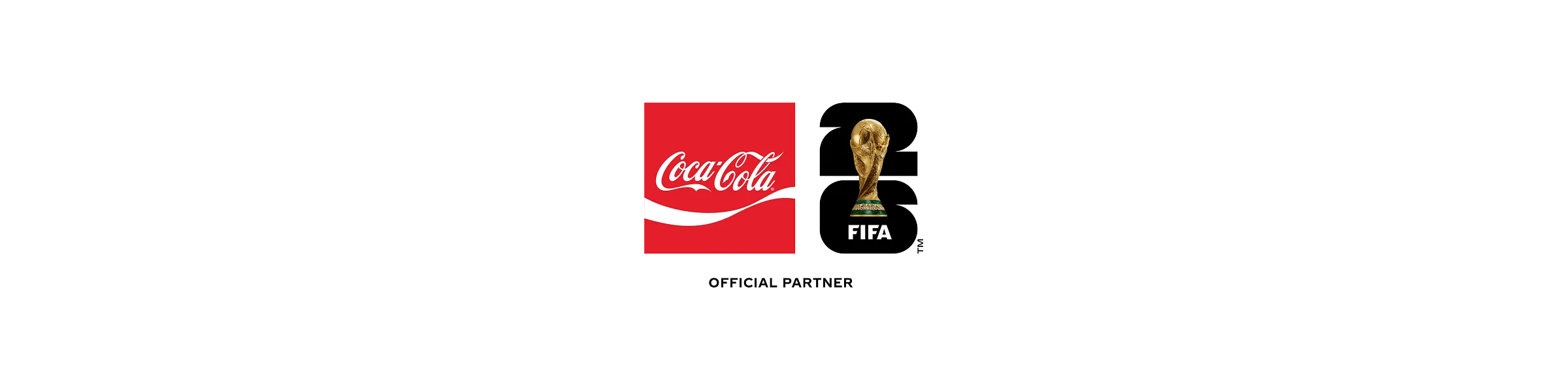 Logos of Coca-Cola and FIFA World Cup 2026