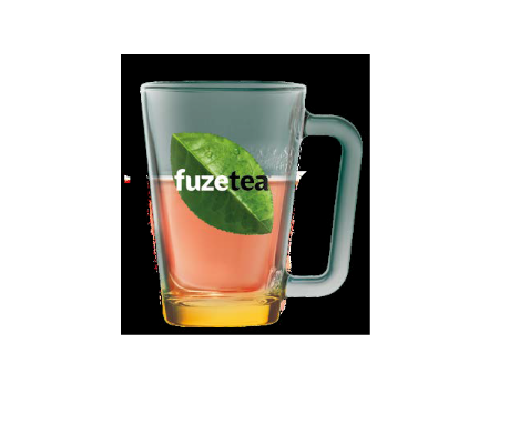 FuzeTea брандирана стъклена чаша в два цвята