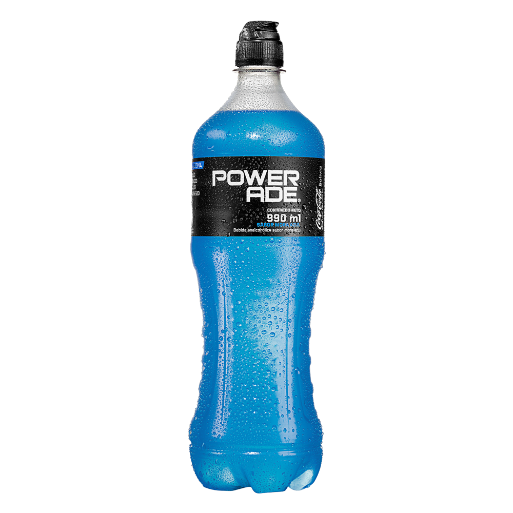Botella de Powerade Mora Azul 990mL