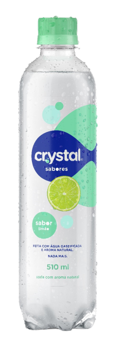 Uma garrafa de água Crystal Saborizada Limão