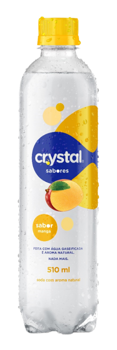 Uma garrafa de água Crystal Saborizada Manga