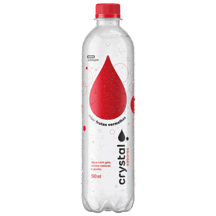 Uma garrafa de água Crystal Saborizada Frutas Vermelhas