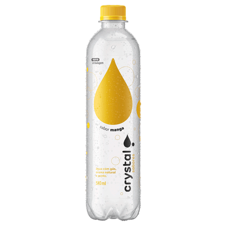 Uma garrafa de água Crystal Saborizada Manga